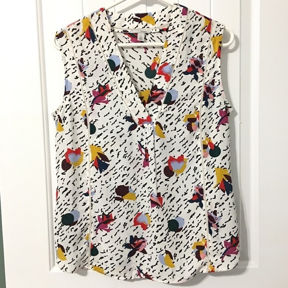 Halogen Multicolor Printed Sleeveless Blouse - Picture 1 of 4